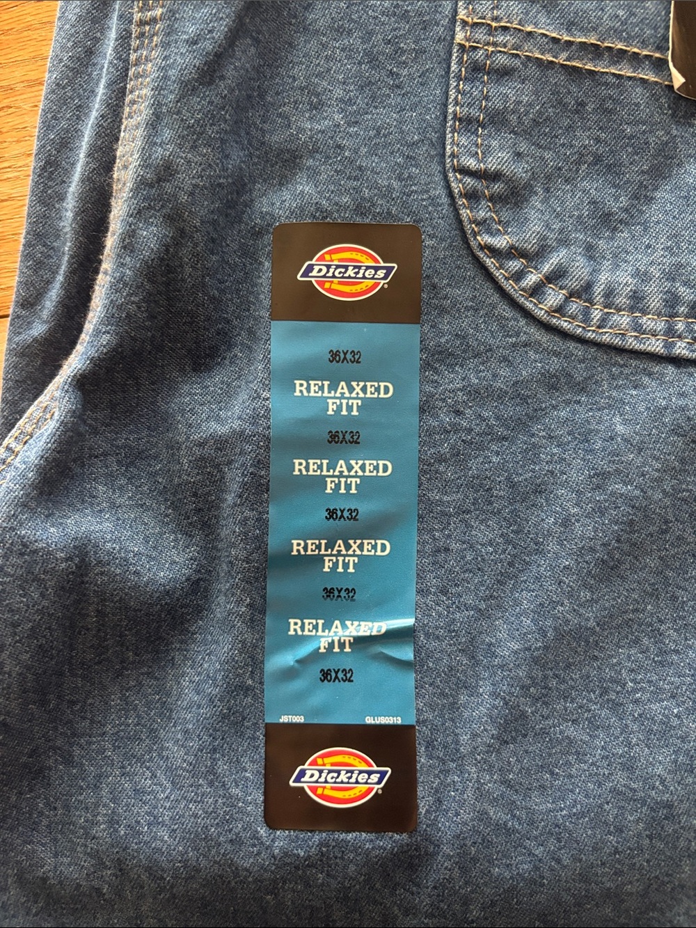 Dickies Men's Relaxed Fit Carpenter Jeans - Light Blue Denim - Picture 3 of 8